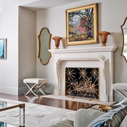 Family room in a Dallas residence.