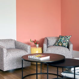 Portfolio: Colorful accent wall featuring Sherwin Williams paint