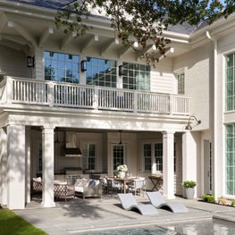 Complete with a pool and veranda, Colonial Drive's backyard is the perfect venue for summer gatherings with family and friends!