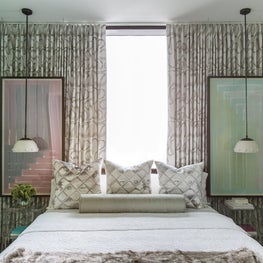 Portfolio: Unique contemporary bedroom with a serene and cool-toned color palette