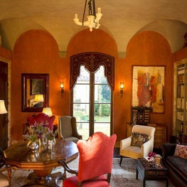 Tuscan Villa Style Home Inspired by Italian Classicism - Library Detail