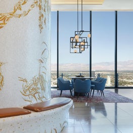 Cosmopolitan of Las Vegas - mosaic tile mural, floor-to-ceiling glass