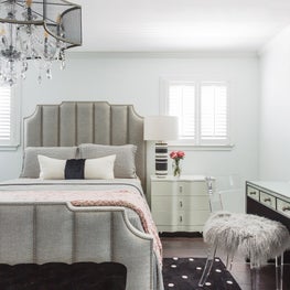 Sophisticated guest bedroom with Kate Spade accents 