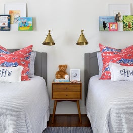 Blue and Red Boy's Bedroom