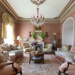 Formal Living Room in French-inspired Chateau