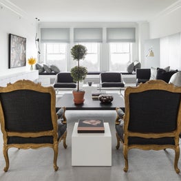 Lake Shore Drive Residence No. 1 Living Room with a Bespoke Mica Screen.