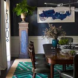 Dining Room with family heirloom chairs and table