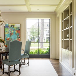 A Traditional Dining Room with Pops of Color