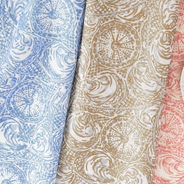 PALM ORLEANS | OYSTERS JUBILEE HAND SCREEN PRINTED ON LINEN COTTON