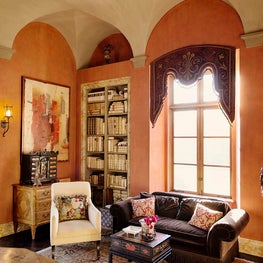 Tuscan Villa Style Home Inspired by Italian Classicism - Library 