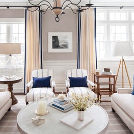 Blue and White Nautical Living Room