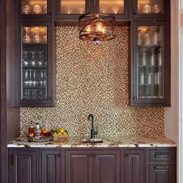 Rich Wood Cabinets for the Pantry