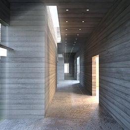 Foothill House Monterrey, Rendering of Interior Space