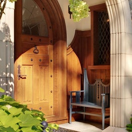 Stone Country Estate Front Porch