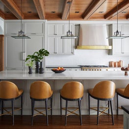 An Art Nouveau inspired kitchen repurposes original elements during renovation.