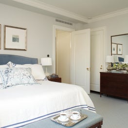 Park Avenue bedroom in soothing blues