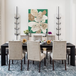 Portfolio: Statement art by Meredith Pardue brings together this classic dining space