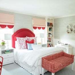 Red and Blue Girl's Bedroom 