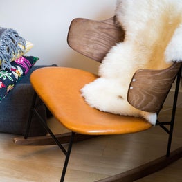 Cozy Leather Rocking Chair