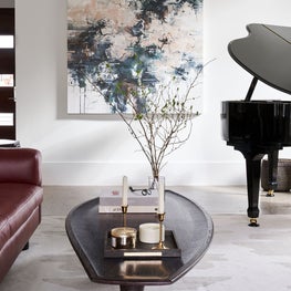 Portfolio: Contemporary art piece hanging in a Houston Heights home