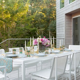 East Hampton Residence - outdoor dining table