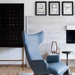 Sausalito Residence - Modern, leather wing chair