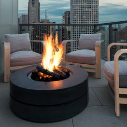 Gather around the fire. 