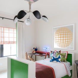 Portfolio: Boy's Bedroom with custom wallpaper ceiling