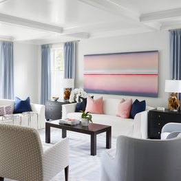 A bright and elegant living space. 