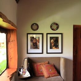 Organic seating area in earth tones