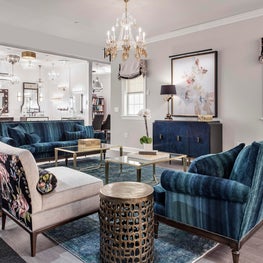 Main Line Philadelphia Showroom Design with Luxe Fabrics and Bold Color