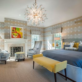 Master Bedroom in an eclectic Main Line manor house.