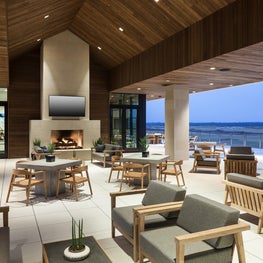 Trinity Forest Golf Club Upper Grandstand Covered Terrace Lounge with View