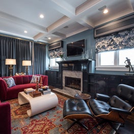 Portfolio: Blue Eclectic Living Room