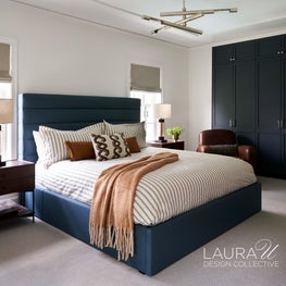 A cool, calm, and collected teen bedroom with plenty of storage and space to grow.