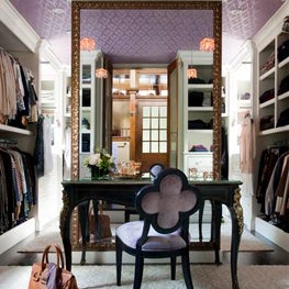 Master Closet  & Vanity with Large Mirror