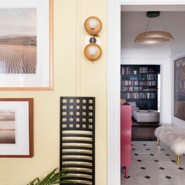 Living Room Details into Foyer and Family Room