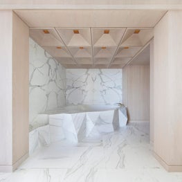 Cosmopolitan of Las Vegas - Custom carved marble with coffered oak ceiling 