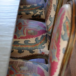 Detail Shot of Upholstered Dining Chairs