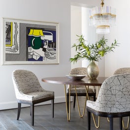 Portfolio: Contemporary high-rise with warm tones, gorgeous lighting and pops of color