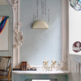 Traditional Home Holiday House Powder Room Detail View