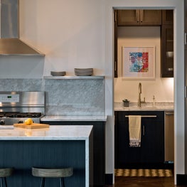 Two Modern Living Flats: Kitchen looking into Butler's Pantry