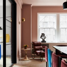 Space for lounging, reading, and coffee in a Park Ave dining room