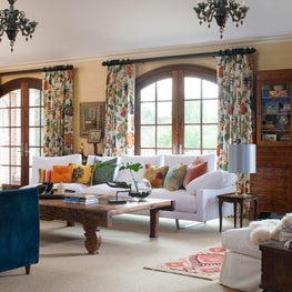 Colorful Traditional Family Room
