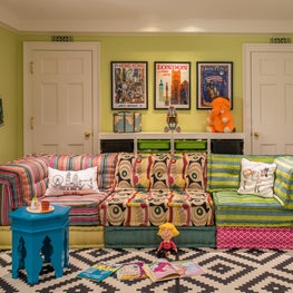 Colorful Children's Playroom in Beacon Hill 