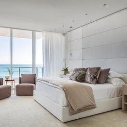 Sophisticated master bedroom where high-end finishes and details take the stage