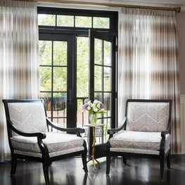 Wicker Park, Entry Room with custom window treatments