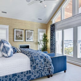 Master bedroom in a Stone Harbor, NJ spec house