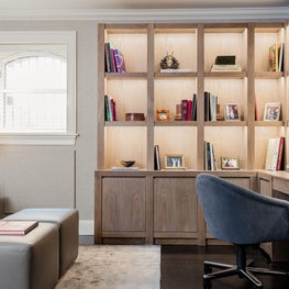 Beacon Hill Built In Shelving in Comfortable At Home Office 
