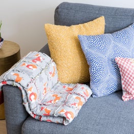 Comfy Sofa With Colorful Accents